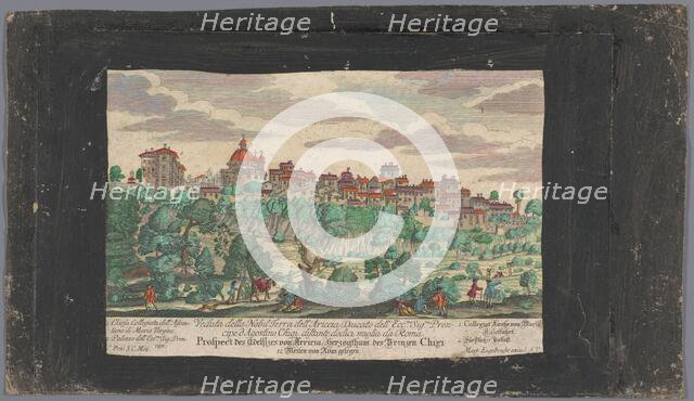 View of the city of Ariccia, 1708-1756. Creators: Martin Engelbrecht, Anon.