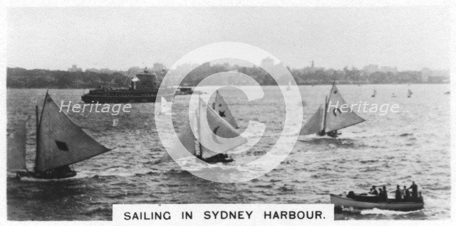 Sailing in Sydney Harbour, Australia, 1928. Artist: Unknown