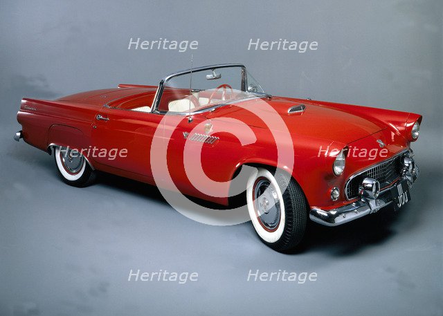 A 1955 Ford Thunderbird. Artist: Unknown