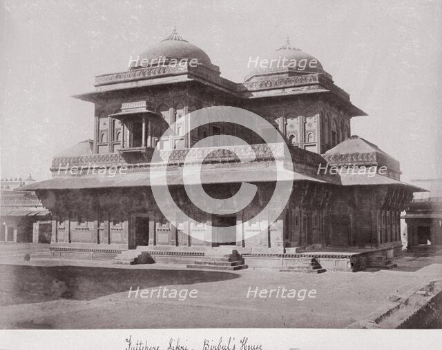 Futtehpore Sikri, Birbul's House, Late 1860s. Creator: Samuel Bourne.