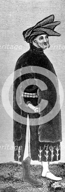 Male dress, late 14th century, (1910). Artist: Unknown