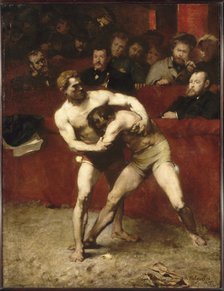 Wrestlers. Artist: Falguière, Alexandre (1831-1900)