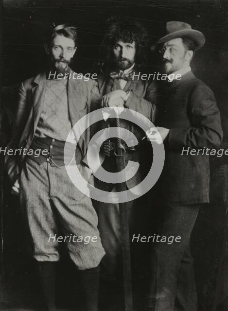 Nikolai Seddeler (1876-1937), Dmitry Kardovsky (1866-1943) and Wassily Kandinsky..., c1897. Creator: Anonymous.