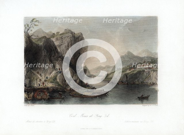 'Coal Mines at Ying-Tih', China, c1840.Artist: W A Le Petit