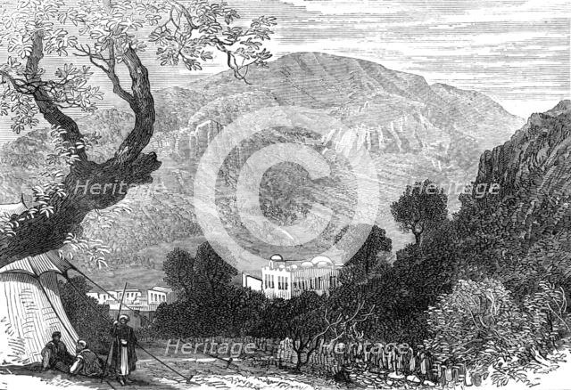 Sketches from Palestine: Mount Ebal and Shechem (Nablous), 1874. Creator: Unknown.