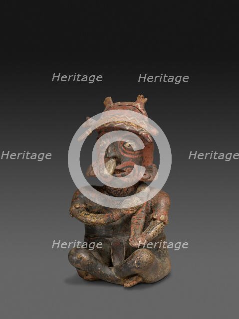 Seated Figure Playing a Rasp, c. A.D. 100. Creator: Unknown.