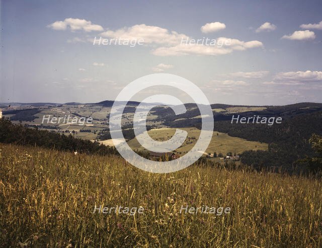 Farmland in the Catskill Mountains, Richmondsville, N.Y., 1943. Creator: John Collier.