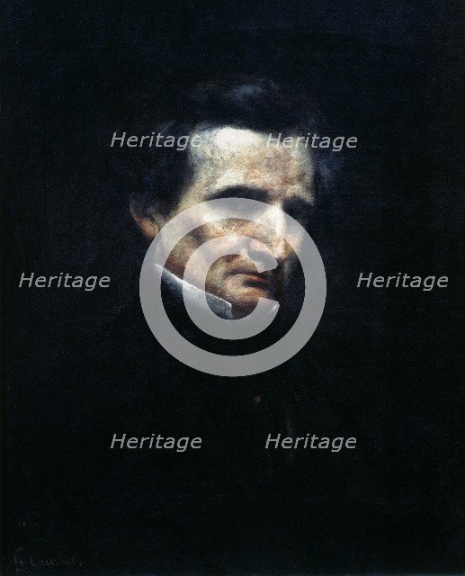 Hector Berlioz, French Romantic composer, 1850. Artist: Gustave Courbet