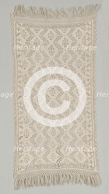 Needlepoint (Cutwork) and Bobbin Lace Table Cover, 16th-17th century. Creator: Unknown.