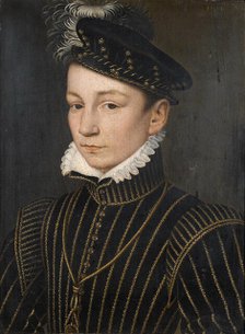 Portrait of King Charles IX of France (1550-1574), c1562-1563. Creator: Clouet, François (1510-1572).