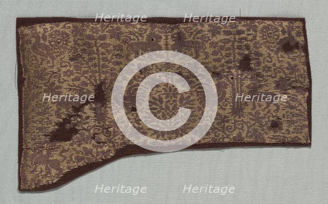 Fragment with Small-Scale Design, c. 1360-1390. Creator: Unknown.