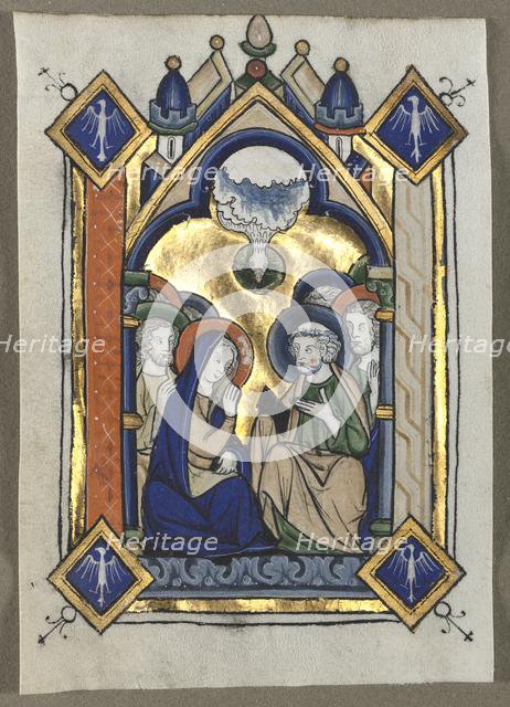 Leaf Excised from a Psalter: The Pentecost, c. 1260. Creator: Unknown.