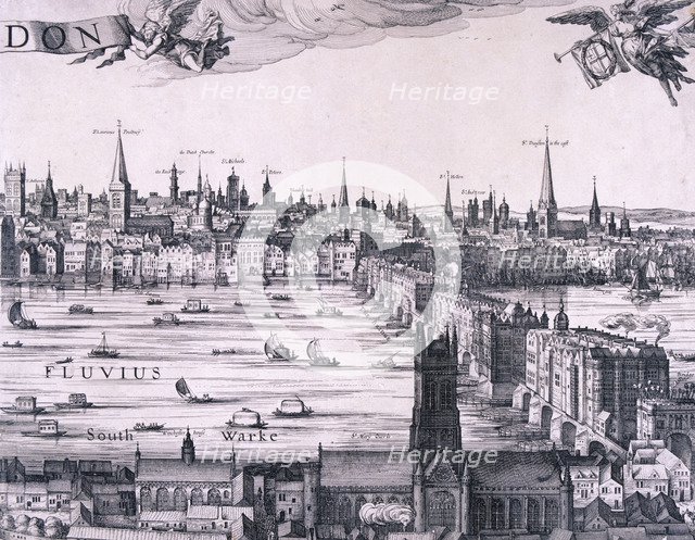 Panorama of London, 1616. Artist: Claes Jansz Visscher