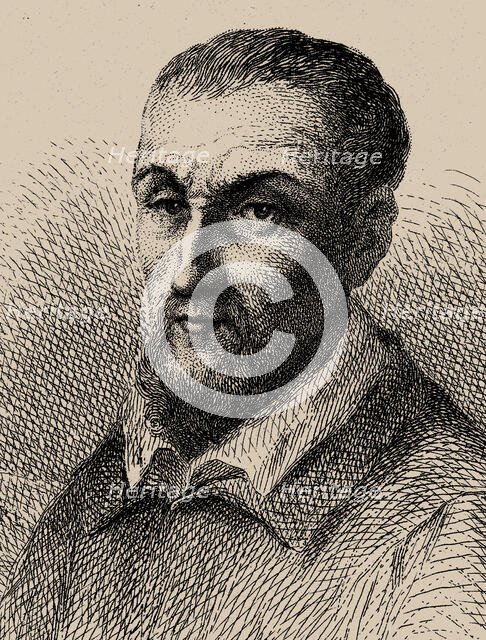 Portrait of the composer Gregorio Allegri (1582-1652), . Creator: Deblois, Charles Alphonse (1822-1883).