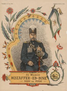 Mozaffar ad-Din Shah Qajar (1853-1907), Shahanshah of Persia, 1896. Artist: Anonymous  