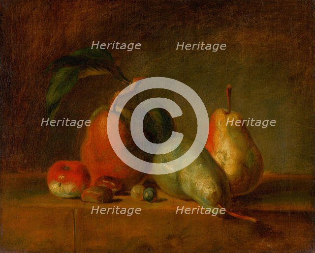Still Life with Pears, 1850-1860. Creator: Unknown.