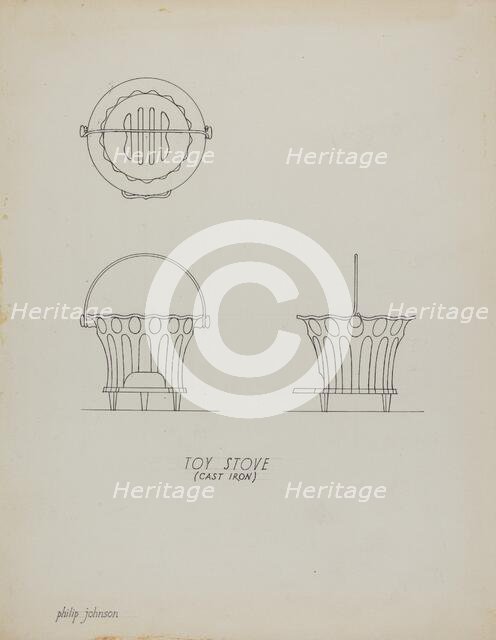 Toy Stove, c. 1939. Creator: Philip Johnson.