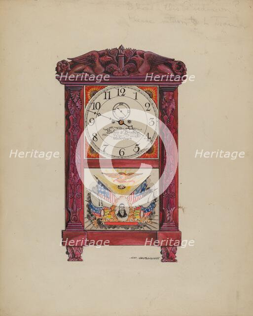 Clock, Eight Day, c. 1936. Creator: Walter W. Jennings.