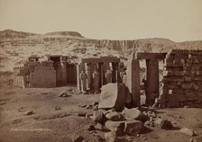 General View of the Ramesseum. Luxor, West Bank (Thebes), late 19th century. Creator: Henri Bechard.