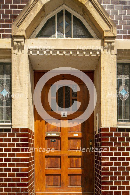 Door, Art nouveau residence, Cranachstrasse 6, Weimar, Germany, 2018. Artist: Alan John Ainsworth.