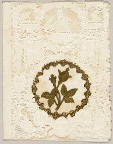 Untitled Valentine (Gold Flowers in a Wreath), 1855/60. Creator: Thomas Wood.