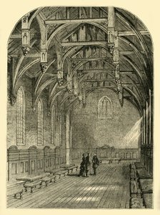 'Interior of the Great Hall, Lambeth Palace, 1800', (c1878). Creator: Unknown.