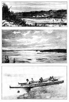 Lord Lonsdale’s travels in the Arctic...Fort Norman; Mackenzie River; Bidarka voyage, Alaska.., 1890 Creator: Unknown.