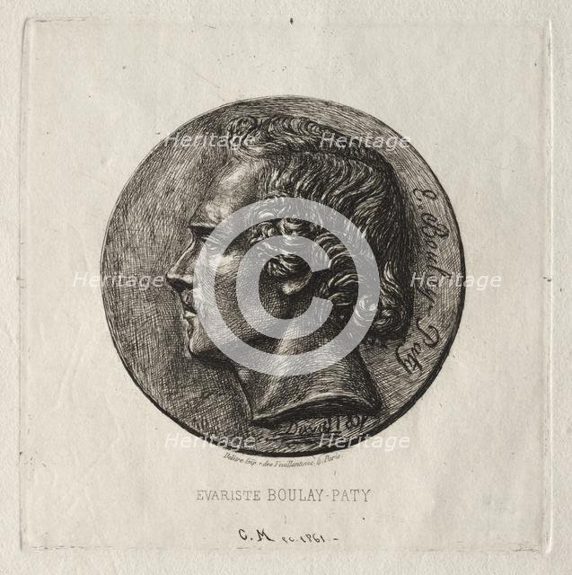 Evariste Boulay-Paty; a Poet, 1861. Creator: Charles Meryon (French, 1821-1868).