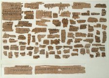 Papyri Fragments, Coptic, 7th century. Creator: Unknown.