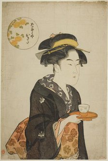 The Waitress Okita of the Naniwaya, c. 1792/93. Creator: Katsukawa Shuncho.