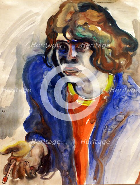 The cigarette break (Self-portrait) , 1931. Creator: Lohse-Wächtler, Elfriede (1899-1940).