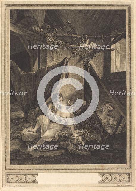 Les Soins tardifs, 1775. Creator: Nicolas Delaunay.