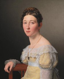 Portrait of Emilie Henriette Massmann, Betrothed of Frederik Wilhelm Caspar von Benzon; 1820. Creator: CW Eckersberg.