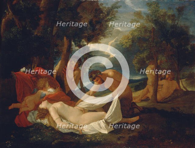 Sleeping Venus surprised by satyrs, c1625. Creator: Poussin, Nicolas (1594-1665).