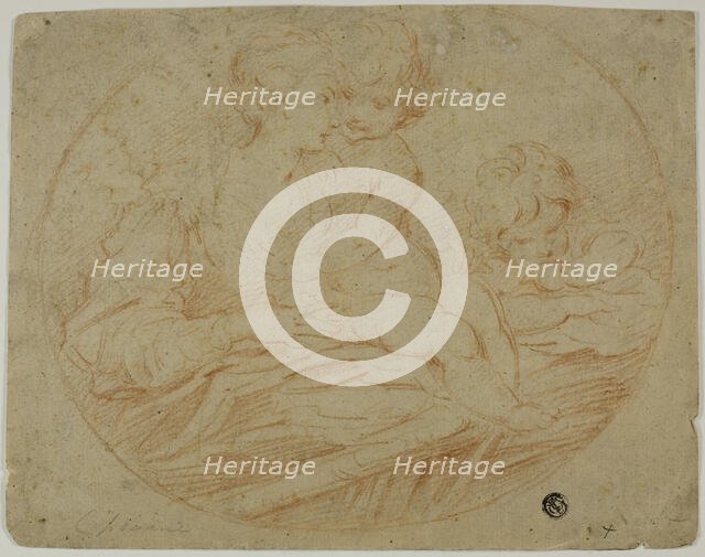 Woman and Two Children, n.d. Creator: Unknown.