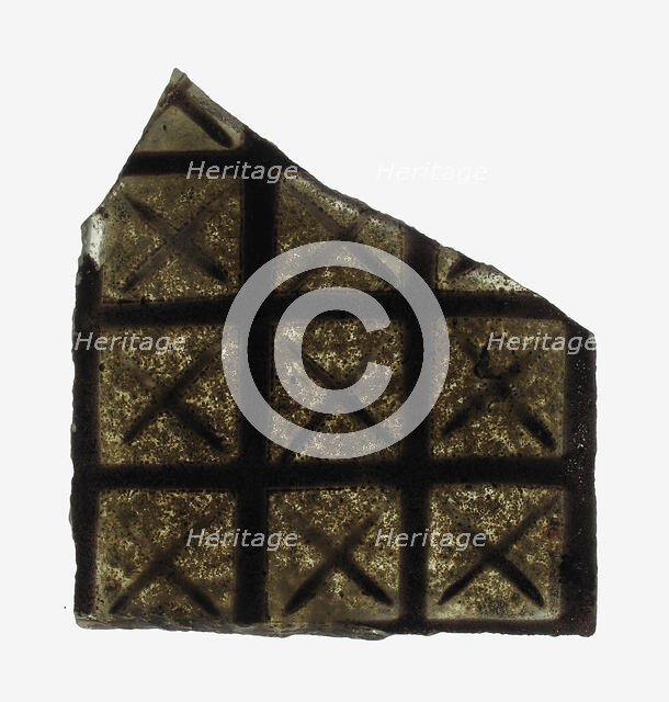 Glass Fragment, European, 14th-15th century. Creator: Unknown.