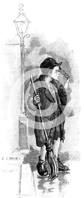 Boy crossing sweeper, 1893. Artist: Unknown