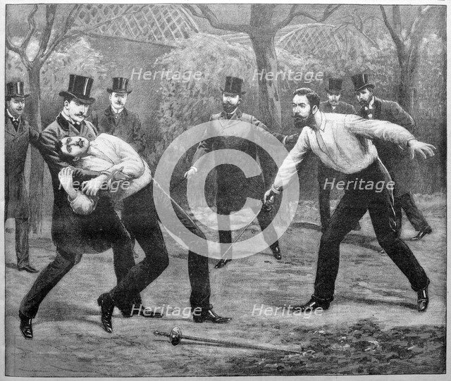 Mortal duel on the Grande Jatte, 1903. Artist: Unknown