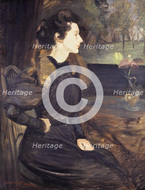 Portrait of Marcelle Jeanniot aged fifteen, 1896. Creator: Pierre Georges Jeanniot.