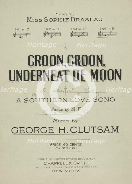 'Croon, croon, underneat' de moon', 1900. Creator: Unknown.