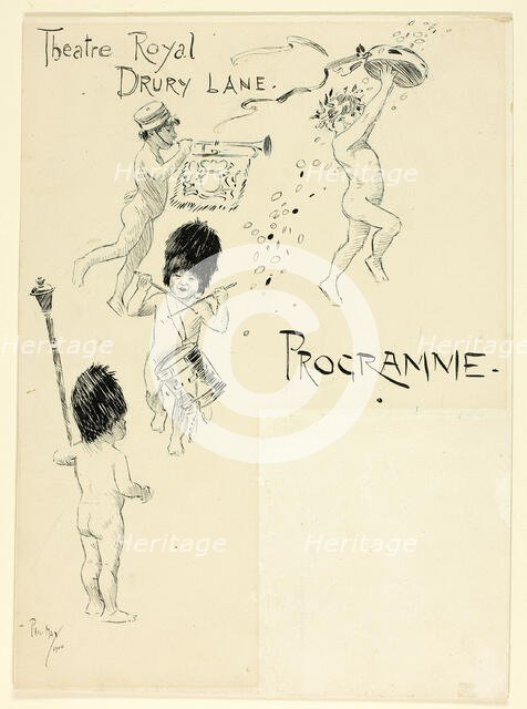 Theatre Toyal Drury Lane Programme, 1900. Creator: Philip William May.