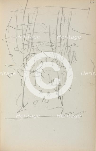 Italian Sketchbook: Landscape (page 116), 1898-1899. Creator: Maurice Prendergast (American, 1858-1924).