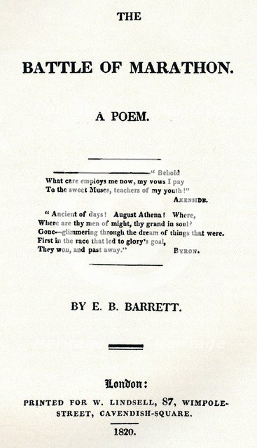 'The Battle of Marathon. A Poem', 1820. Artist: Unknown.