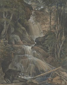 A Waterfall in a Forest at Langhennersdorf, 18th-early 19th century. Creator: Christoph Nathe.