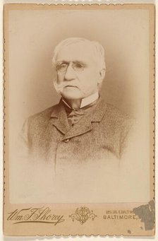 Portrait of an elderly man with a white moustache, with initial W.B.S., printed in vignette... 1891. Creator: William Foss Shorey.