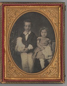 Untitled (Portrait of a Boy and Girl), 1855. Creator: Rufus Anson.