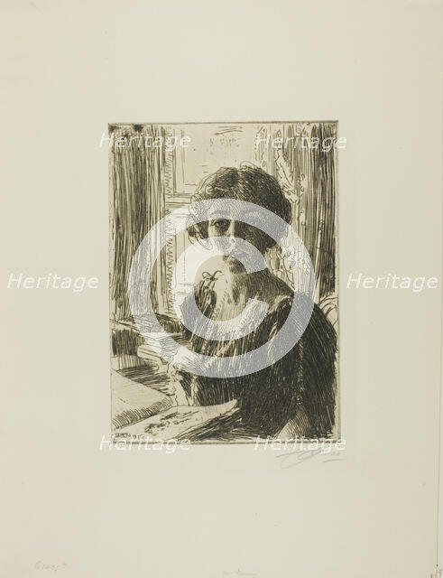 The Crown-Princess Margaret of Sweden, 1914. Creator: Anders Leonard Zorn.