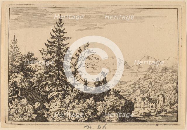 Two Men on a Hill, probably c. 1645/1656. Creator: Allart van Everdingen.