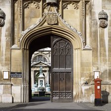 Front gate of King's College, King's Parade, Cambridge, Cambridgeshire, c2000s(?). Artist: Unknown.