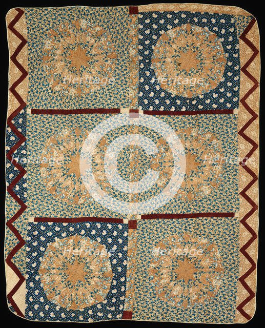 Bedcover (Sunburst Quilt), Kentucky, c. 1820. Creator: Unknown.